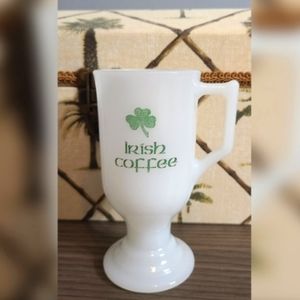 Irish Coffee Mug Milk Glass Pedestal Footed Base No Chips or Cracks